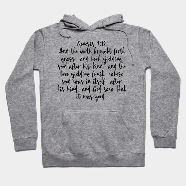 Genesis 1:12 Hoodie by Bible All Day 